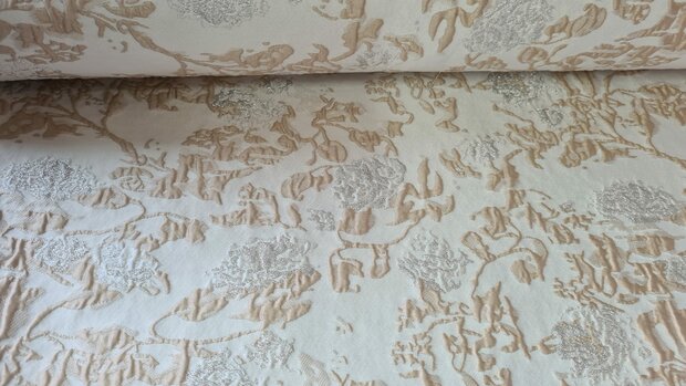 Jacquard Flowers Beige