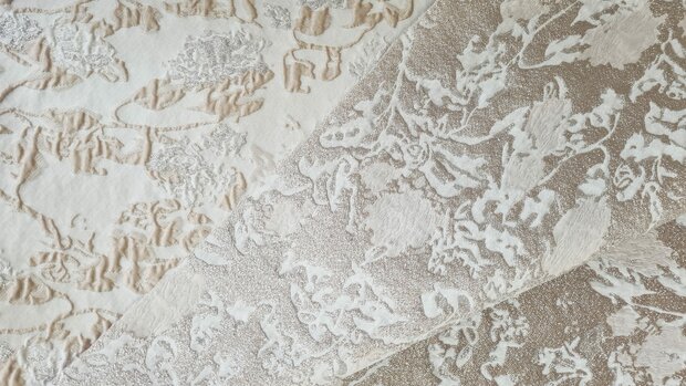 Jacquard Flowers Beige