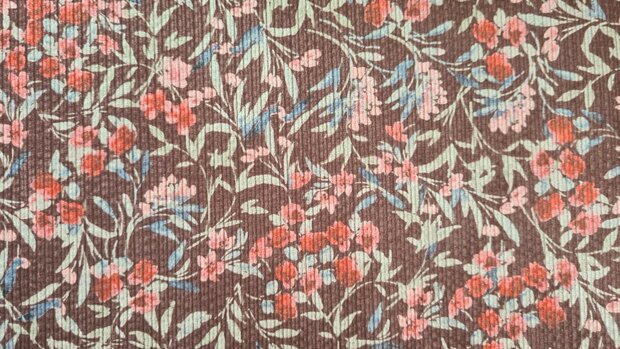 Stretch-Cord Flowers Brown