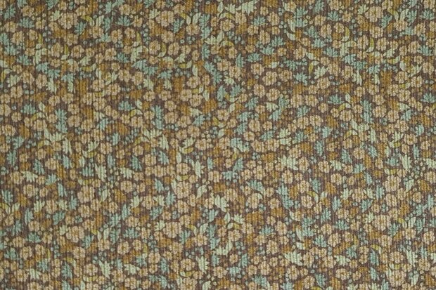 Stretch-Cord Milles-Fleurs Beige