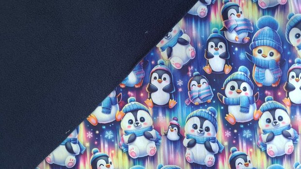 Soft Shell Digital Penguins Blue