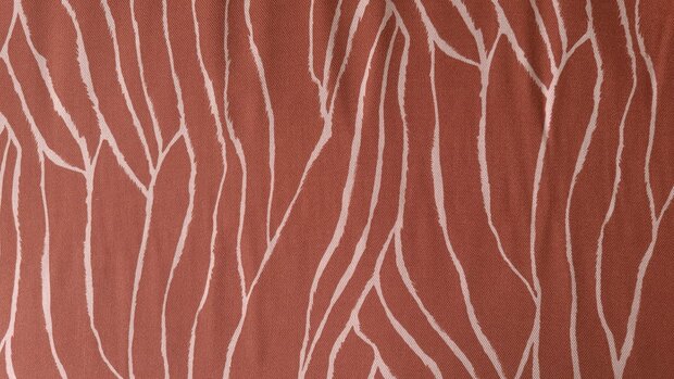 Viscose Twill Abstract Brick