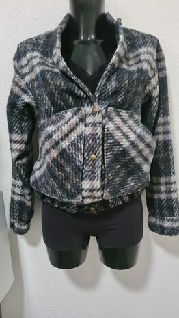 Wooltouch Check Navy/Grey