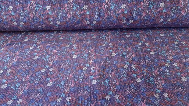 Stretch-Cord Little Flowers Purple