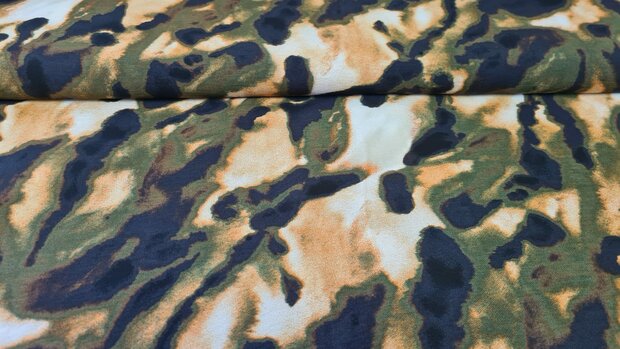 Viscose Crepe Blurry Navy