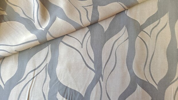 Viscose Jacquard Abstract Brown