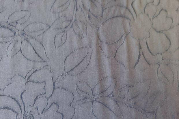 Viscose Jacquard Flower Brown