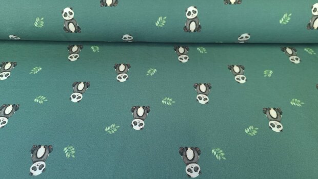 French Terry Panda Green