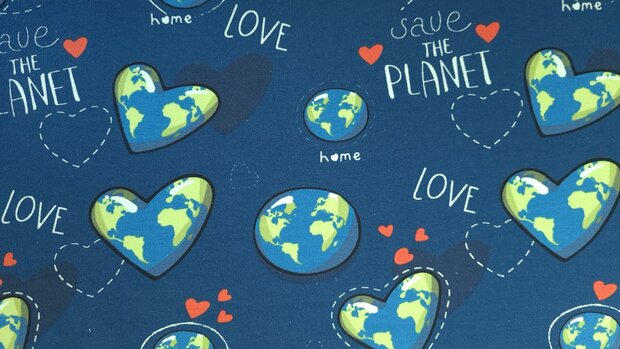 French Terry Eco Planet Blue