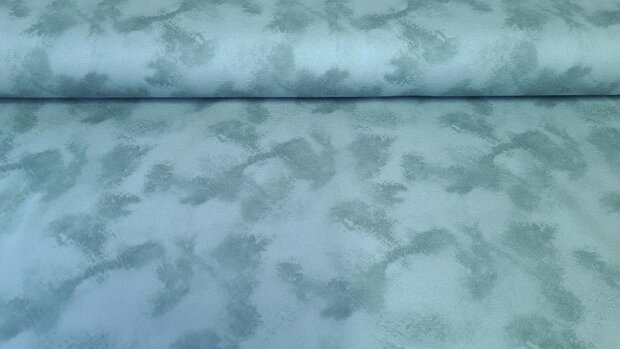 Cotton Jersey Batik Shapes Green