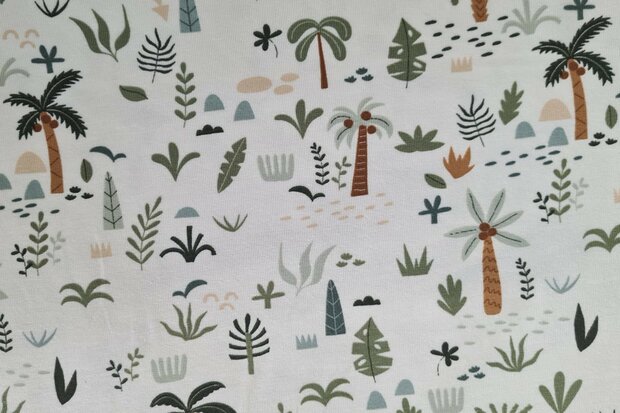 Cotton Jersey Tree Off White