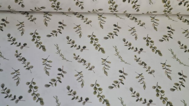 Cotton Jersey Twigs Off White