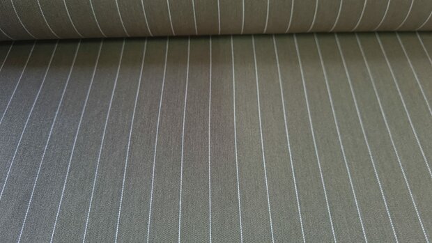 Pin Stripe Stretch Green