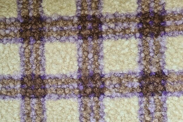Teddy Bouclé Check Lilac