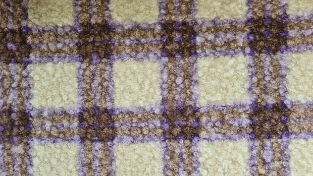 Teddy Bouclé Check Lilac