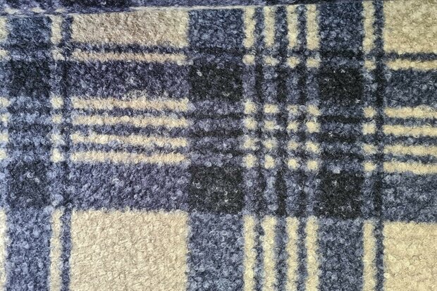 Teddy Bouclé Check Blue