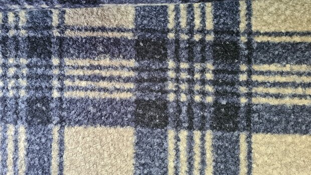 Teddy Bouclé Check Blue