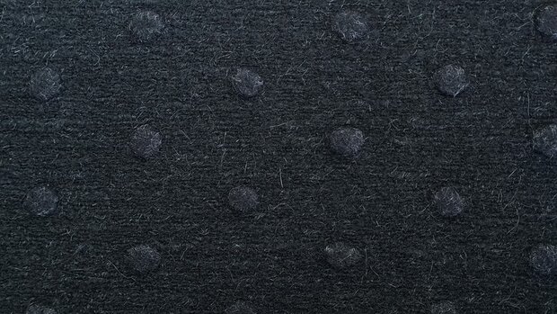Boiled Wool Dots Black