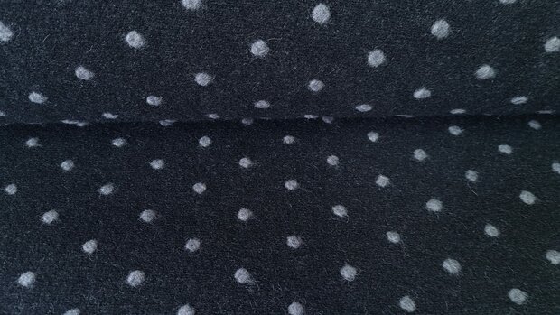 Boiled Wool Dots Black/Grey