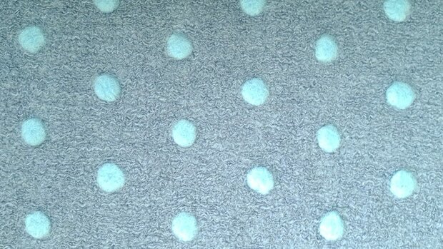 Boiled Wool Dots Blue/Mint