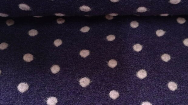 Boiled Wool Dots Purple/Rosé