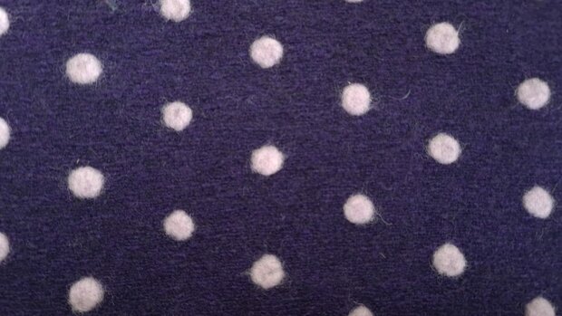 Boiled Wool Dots Purple/Rosé