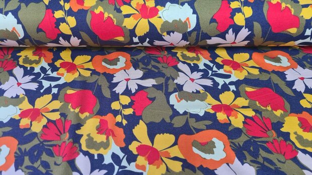 Punta Flower Navy/Yellow