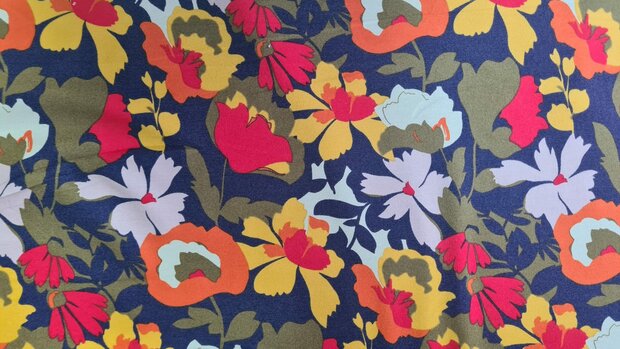 Punta Flower Navy/Yellow