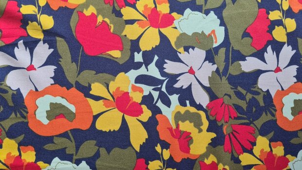 Punta Flower Navy/Yellow