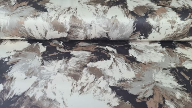 Scuba Suède Abstract Flower Beige