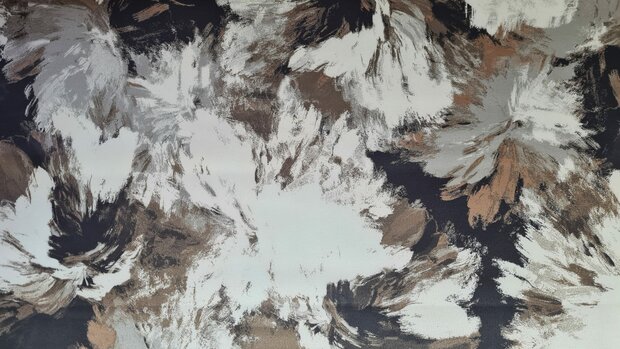 Scuba Suède Abstract Flower Beige