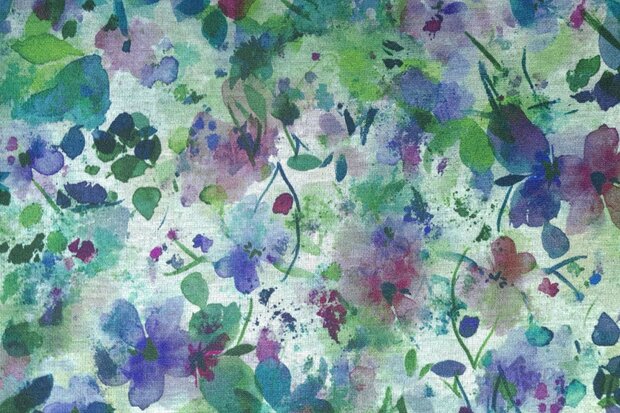 Punta Painted Flowers Green