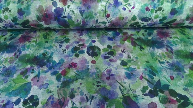 Punta Painted Flowers Green