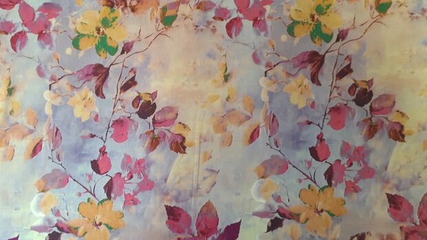 Bamboo Jersey Flowers Yellow