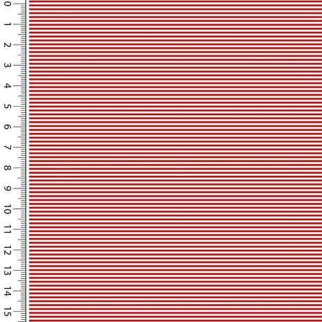 Boordstof Strepen Rood