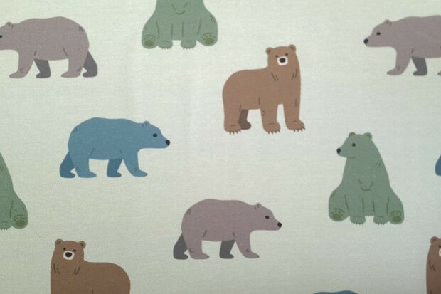 French Terry Bears Beige