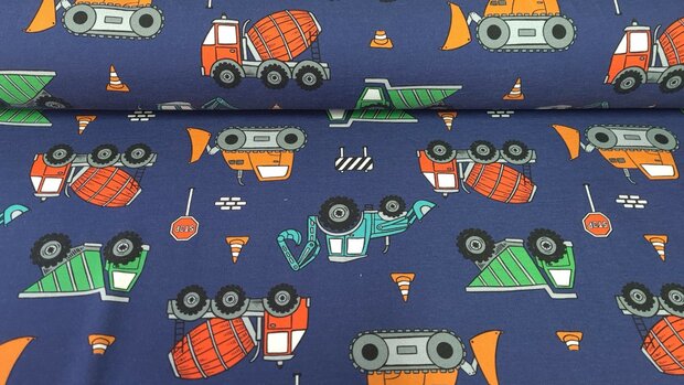 French Terry Construction Blue