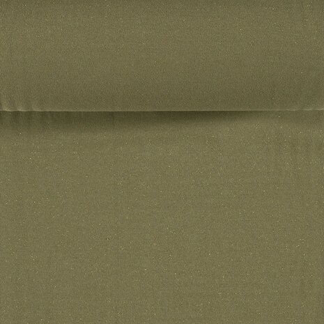 Boordstof Glitter Olijf Groen