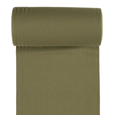 Boordstof Glitter Olijf Groen