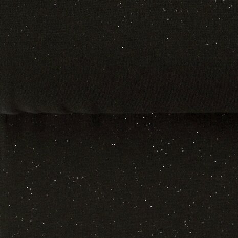 Boordstof Glitter Zwart