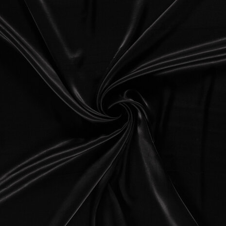 Heavy Viscose Satin Black
