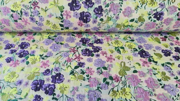 Jacquard Lillya Lime/Purple