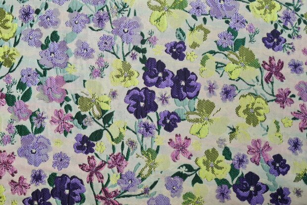 Jacquard Lillya Lime/Purple