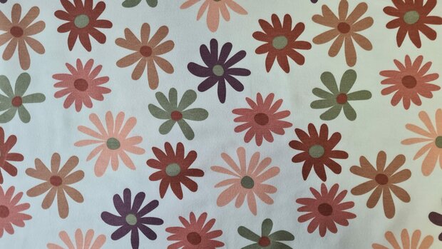French Terry Flowers Off White