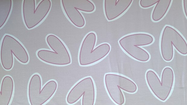 French Terry Hearts Ros&eacute;