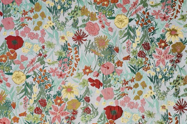 Jacquard Stella Green / Brick