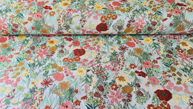 Jacquard Stella Green / Brick