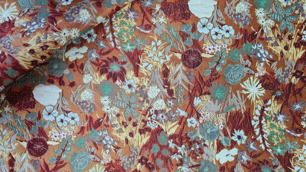 Jacquard Stella Green / Brick