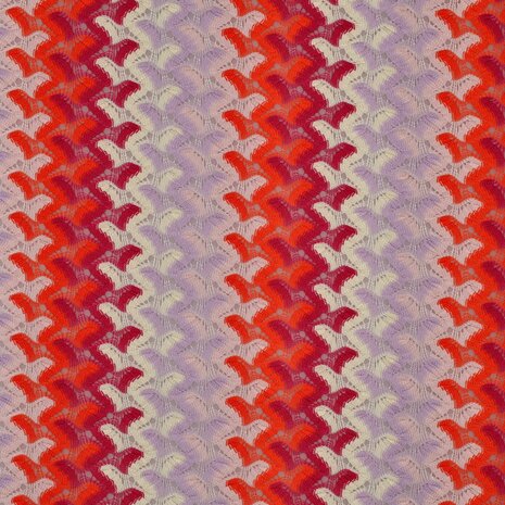 Knitted Zig Zag Multi Fuchsia