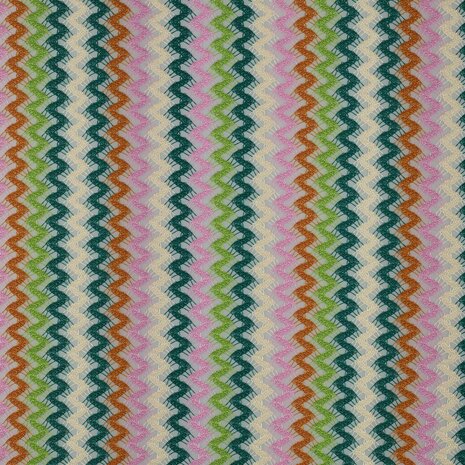 Knitted Zig Zag Multi Green